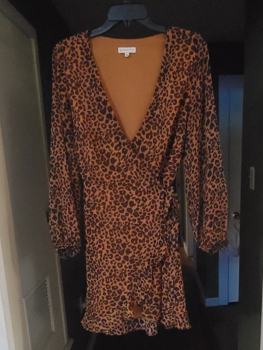 Gianni Bini Leopard Print Wrap Dress - Brown